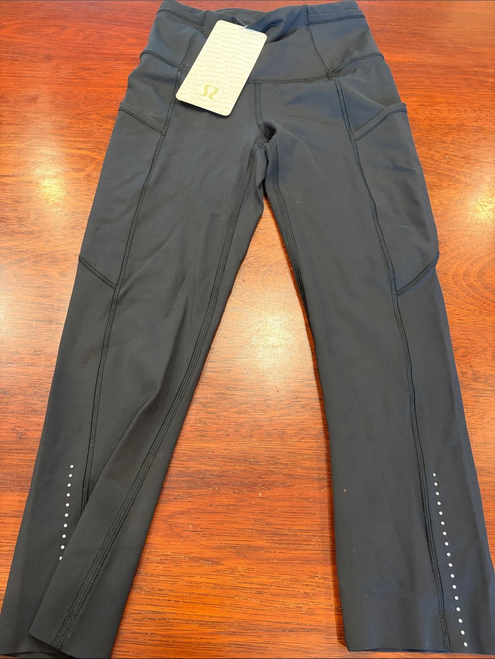 lululemon athletica Black Athletic Leggings with Side Pockets